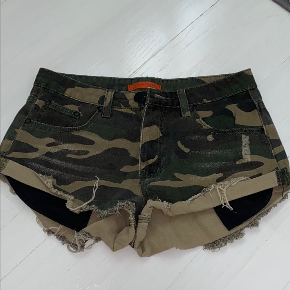 Camo Jean shorts